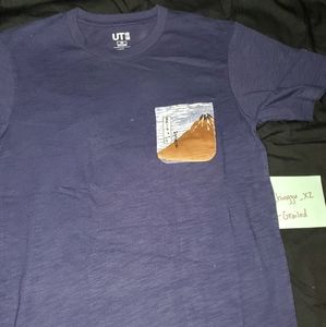 Uniqlo x Hokusai Blue Pocket Tee